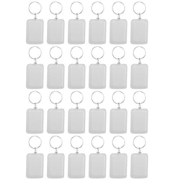20 llaveros acrílicos transparentes con marco para fotos, para colgar.
