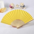 thumbnail image 4 of Pattern Folding Dance Wedding Party Lace Silk Folding Hand Held Solid Color Fan, 4 of 4