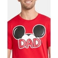 thumbnail image 4 of Disney Men's Mickey Mouse Dad Cotton Graphic Tee with Short Sleeves, Sizes S-XL, 4 of 5