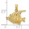 thumbnail image 2 of FJC Finejewelers 14k Yellow Gold Fish Polish Engraved Charm, 2 of 4