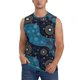 thumbnail image 1 of Fotbe Bohemian Turtle Men's Camiseta sin Mangas Estampada para Hombres, Playera Casual para Gimnasio, Entrenamiento, Playa-Medium, 1 of 7