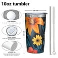 thumbnail image 4 of Colorful Floral Pattern 10oz Tumblers Stainless Steel Tumbler with Lid and Straw,Vacuum Insulated Double Wall Travel Tumbler Cups with Cleaning Brush for Coffee, Tea, 4 of 4