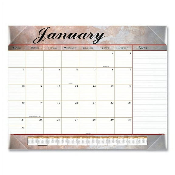 At-A-Glance Desk Calendar,Monthly,22"x17",Burgundy 89702
