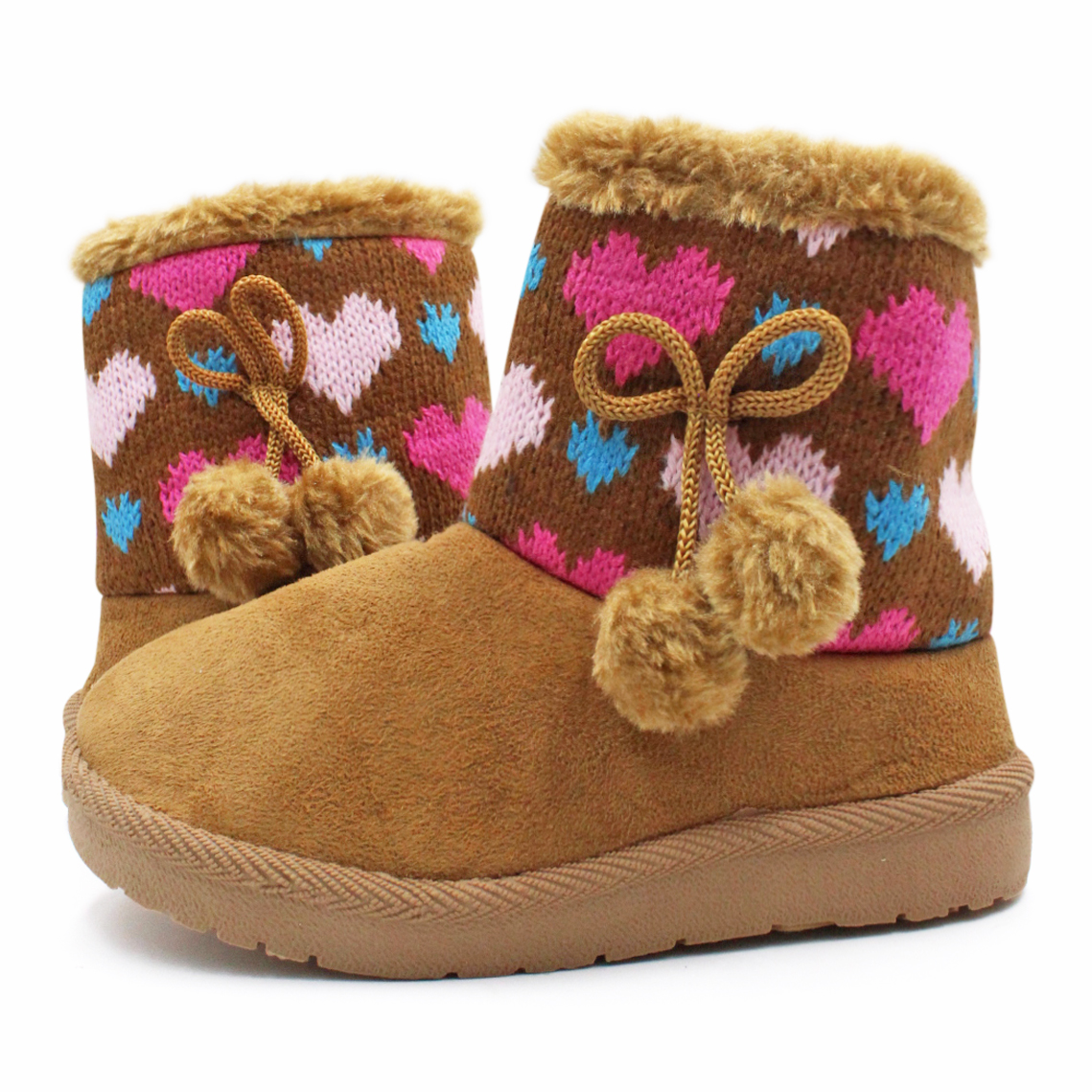 LAVRA Girls Classic Booties Faux Fur Lined Winter Snow Boots - image 5 of 6
