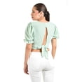 thumbnail image 3 of Crop top con abertura Roman Fashion /Juvenil, 0604 (Verde) verde G, 3 of 4