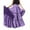 Purple, variant on Puliio Womens Skirts High Waist Polka Dot Printed A Line Skirt Casual Trendy Loose Ruffled Long Skirts