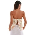 thumbnail image 3 of Amazhiyu Women's 100% Linen Summer Strapless Blouse Backless Casual Top, 3 of 5