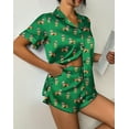 thumbnail image 2 of Ekouaer Womens Pajama Set Print Short Sleeve Sleepwear Button Down Pjs Shorts Set Loungewear, 2 of 6