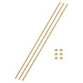 thumbnail image 1 of Uxcell 3 Sets Brass Fully Threaded Rod, M2.5x0.45mm Pitch Right Hand Threads Studs with Solid Brass Hex Nuts, 200mm/8" Long Threaded Screw Rods Fasteners for Anchors Bolts Hangers Clamps, 1 of 7