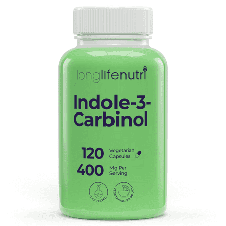 Indole-3-Carbinol 400mg - 120 Vegeterian Capsules for Hormone Balance & Cellular Health