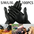 thumbnail image 1 of Dsseng 100pcs Professional Nitrile Gloves Multi-Purpose Vinyl Gloves Safety Work Gloves Latex Powder Free Gardening Nitrile Gloves for Home Kitchen Outdoor Use 9 Inch, 1 of 7