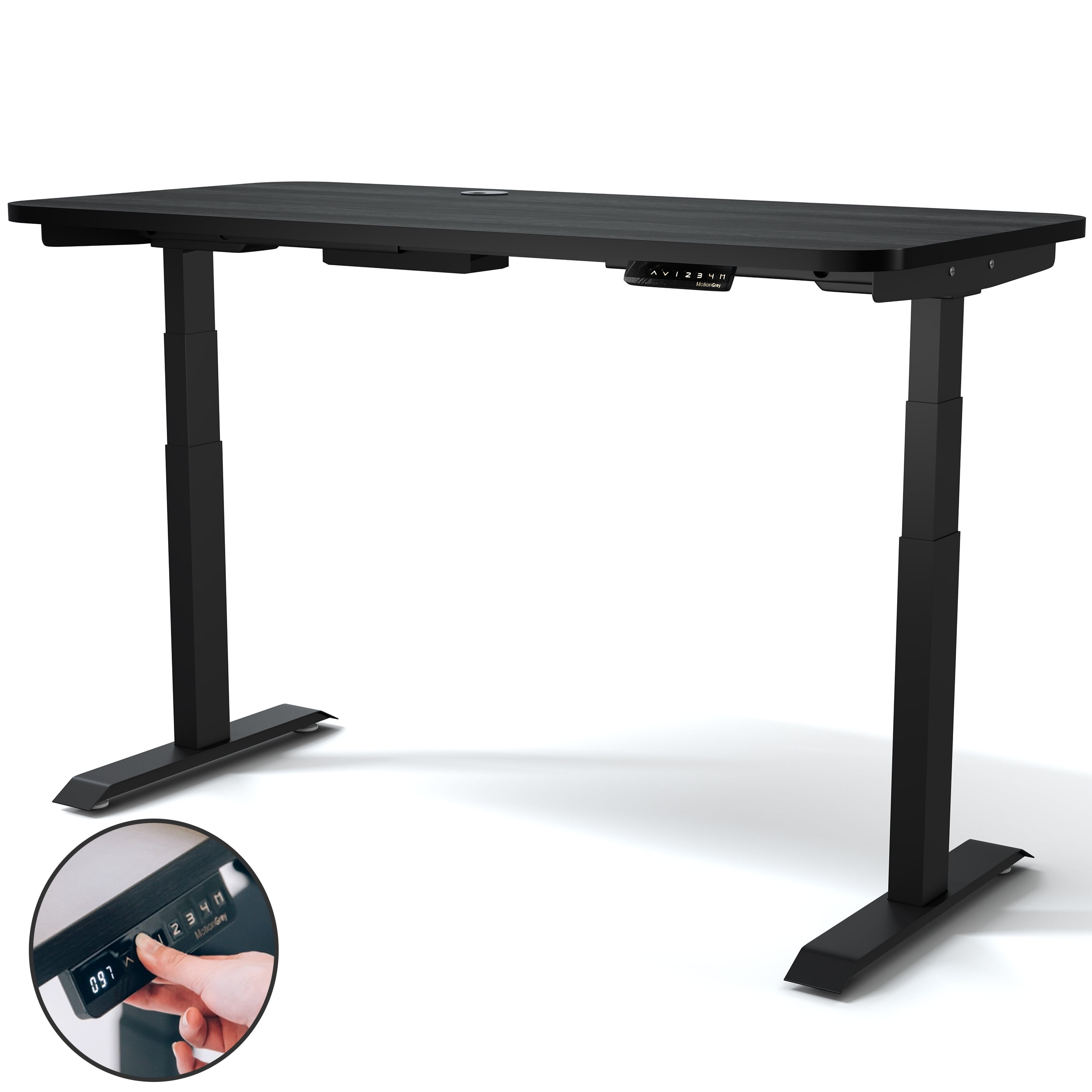 MotionGrey Electric Dual Motors Height Adjustable Computer Office Standing Desk Sit to Stand