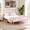 Pink, variant on 4 Ever Winner  Full Size Metal Platform Bed Frame with Heart-Shaped Decorative Headboard and Footboard, 12.2" Under bed Storage Space, Purple