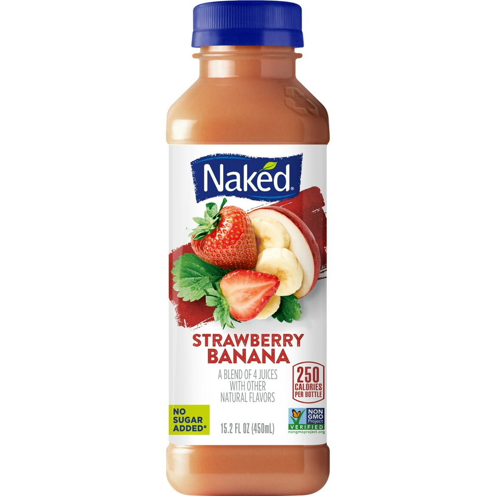 Naked Juice Fruit Smoothie Strawberry Banana 152 Oz Bottle 