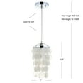 thumbnail image 3 of JONATHAN Y Cayla 7" Seashell LED Pendant Pendant, White/Chrome, 3 of 7