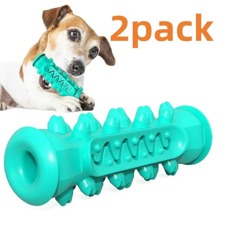 Dog Bones for Aggressive Chewers Dog Toothbrush Chew Toy Molar Puppy Teething Toys Dog Toys Chewers Indestructible Durable Natural Rubber Teeth Cleaning Dog Bite Treat / Blue