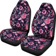 thumbnail image 3 of Pink Red Burgundy Floral Flowers Car Seat Covers Pair 2 Front Seat Covers Car Seat Protector Car Accessories, 3 of 7