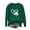 #2 Green, variant on Luxalzxs St Patricks Day Shirts for Women Casual Long Sleeve Round Neck Letter Printed Shirt Tops Blouses Sweatshirts