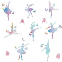 8 Styles Ballet Wall Sticker Ballerina Wall Decals Dancing Ballerinas Wall Decals Ballet Shoes Wall Decals Butterfly Wall Art Room Decor Girls Bedroom Decals Vinyl Wall Decals