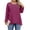Fuchsia, variant on WellSize Plus Size Women Tunic Tops Casual Crew Neck Long Sleeve Blouses Dressy Pleated Fall Shirts