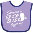 thumbnail image 3 of Inktastic Someone in Rhode Island Loves Me Boys or Girls Baby Bib, 3 of 4