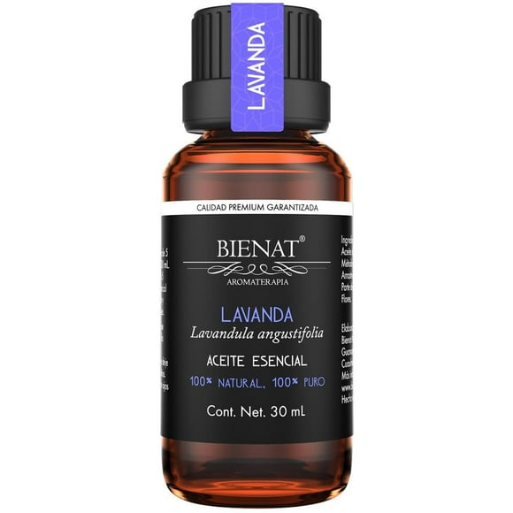 Aceite Esencial BIENAT Lavanda 30mL 100% Puro y Concentrado para Aromaterapia