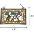 thumbnail image 7 of RADIANCE Goods Tiffany-Style Animal Design Window Panel 32" x 21", 7 of 7