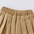 thumbnail image 7 of Girls Solid Color Pleated Skirt, Korean Style School Uniform Skirt with Anti-Slip Lining, Casual High Waist Skirt for Teen Girls Daily Wear Khaki 130, 7 of 7