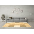thumbnail image 3 of Ahgly Company Indoor Round Checkered Brown Modern Area Rugs, 8' Round, 3 of 4