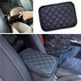 thumbnail image 3 of 1 PC Car Four-Season Universal Armrest Box Mat, Auto Armrest Cover Pad, Auto Center Console Cover Pad, PU Leather Car Armrest Seat Box Protector(Black) O01, 3 of 4