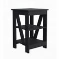 thumbnail image 3 of 3-Tier Side Table for Small Spaces in Black, Sturdy and Spacious, 3 of 7