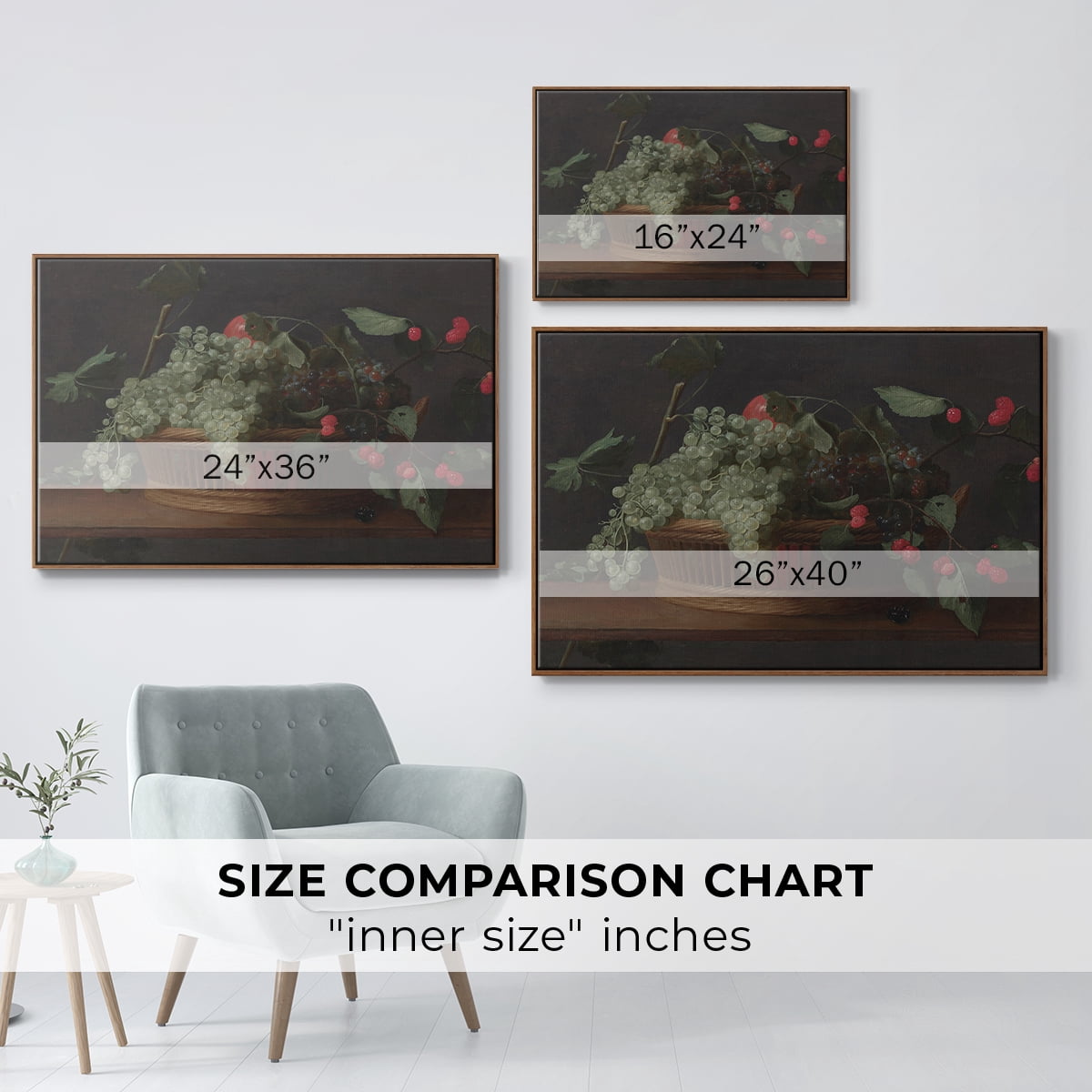 Vintage Botanical Print-LXXXIX By Wexford Home Framed in Walnut Wood Gallery Wrapped Canvas 27 in. x 41 in.