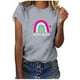 thumbnail image 1 of Camiseta de Profesor de Mujeres, 100 Días Feliz de la Escuela Imprimir Carta de Manga Corta para el Uso Casual Y de Fiesta, la Enseñanza Tee de Moda Temática, 1 of 4