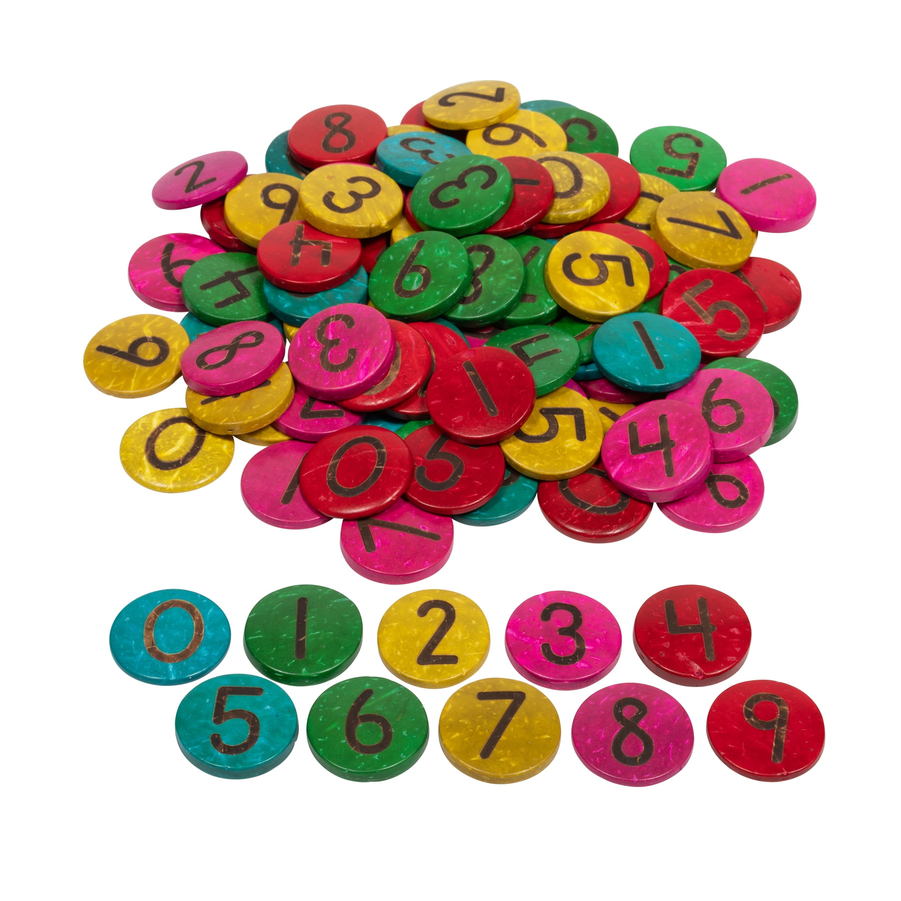 READY 2 LEARN Coconut Numbers - Small - 0-9 - Set of 100