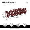 thumbnail image 3 of Salouo Plaid Reindeer Snowflakes Pattern Cute Bolster Pillow,Cylindrical Pillow Long Pillow for Bed Round Side Pillow for Knee/Leg/Neck ,- Length 24.4" x 9.8" Diameter, 3 of 8