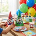 thumbnail image 4 of Amscan Super Mario Bros Cone Party Hats – 16 Count, 4 of 5