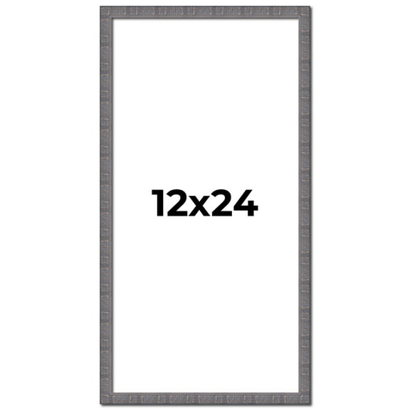 12x24 Frame Blue Kingsley Pewter Solid Wood Picture Frame Width 0.75 Inches |Interior Depth 0.5