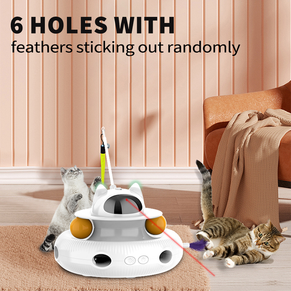 Cornmi Extendable Laser Feather USB Rechargeable Cat Teaser photo 8