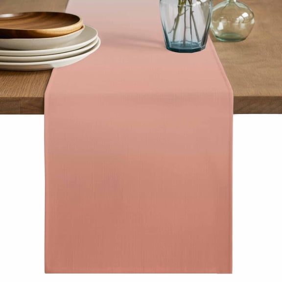 Teal Pink Ombre Table Runner 48 Inches, Contemporary Art Abstract Aesthetics Bed Runner Dresser Scarves Tabletop for Indoor Outdoor Parties/Ceremony/Banquet, 13" x 48"