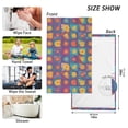 thumbnail image 6 of Yayeee 100% Cotton Hand Towels for Bathroom 16" x 28" Soft Absorbent Kitchen Towel, Colorful Checkered Daisy, 6 of 7