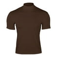 thumbnail image 3 of JTieacloth Full T Shirts for Men Men's Turtleneck T Shirts Short Sleeve Pullover Undershirt Slim Fit Top, 3 of 6