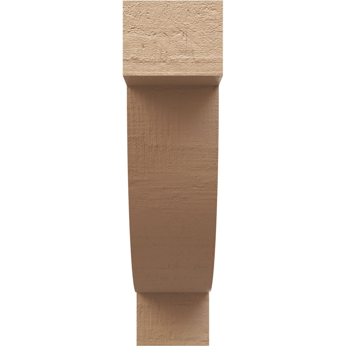 5"W x 20"D x 20"H Thin Alpine Rough Cedar Woodgrain TimberThane Corbel, Primed Tan