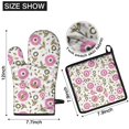 thumbnail image 6 of Pioneer Flower Floral Print Pattern Kitchen Oven Mitt and Pot Holder Sets 2 Pcs for Baking, Cooking and Grilling, Heat Resistant Up To 392 °F, 6 of 7