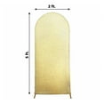 thumbnail image 3 of BalsaCircle 5 ft Champagne Fitted Metallic Spandex Round Top Wedding Arch Backdrop Stand Cover Party Events Decorations, 3 of 8