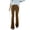 Brown, variant on Women's Wide Leg Pants Women's Solid Color High Waisted Slim Fit Flares Corduroy Elasticated Waist Casual Pants