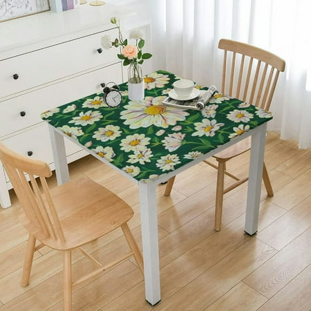 

flower pattern Tablecloth Square watercolor theme Stain and Wrinkle Resistant Table Cloth Square Table Cover Overlay Cloth for Birthday Cake Table Holiday Banquet Decoration（multicolor，40 x 40 Inch）