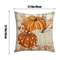 thumbnail image 6 of Thanksgiving Linen Pillow Cover Fall Home Decor Sofa Cushion Case Holiday Decorations Gift - Hidden Zipper Machine Washable(A), 6 of 6
