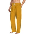 thumbnail image 2 of Daiia Goldenrod Men's Sleep Pant with Pockets and Drawstring,Pajama Pants-X-Large, 2 of 9