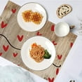 thumbnail image 4 of 1 Pce Napperons de la Saint-Valentin, Napperons en Plastique 12x18 Pouces Cœur d'Amour et Perles Cœurs Rouges Roses Napperons de Vacances de Printemps pour Décoration de Mariage Fête Festival (A), 4 of 9