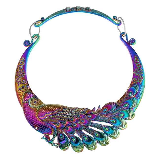 Collier Déclaration Forme de Dragon Paon à la Mode Collier en Alliage Collier Bavoir pour Femmes